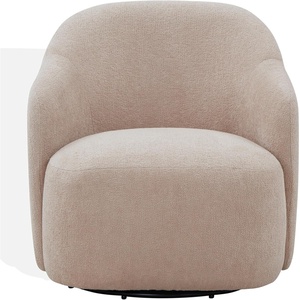 image:imageSAFAVIEH Couture Collection Peitra Oatmeal Boucle Accent Chair Fully AssembledOatmeal