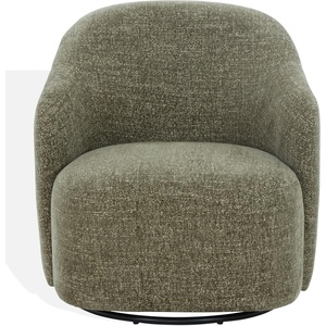 image:imageSAFAVIEH Couture Collection Peitra Oatmeal Boucle Accent Chair Fully AssembledOlive Green