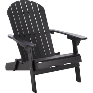 image:imageSAFAVIEH Outdoor  Eden Adirondack Chair  White Solid Wood  Weather Resistant  Ideal for Patio Deck Porch Backyard 175 Seat Height PAT6000EBlack