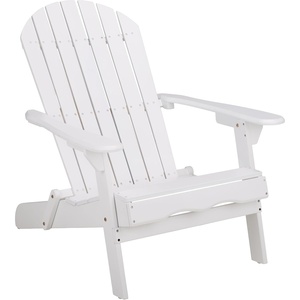 image:imageSAFAVIEH Outdoor  Eden Adirondack Chair  White Solid Wood  Weather Resistant  Ideal for Patio Deck Porch Backyard 175 Seat Height PAT6000EWhite