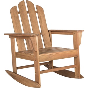 image:imageSAFAVIEH Outdoor Collection Moreno Teak Brown Rocking Chair