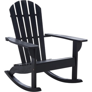 image:imageSafavieh Outdoor Brizio Classic White Adirondack Rocking ChairBlack