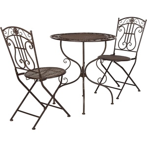 image:imageSafavieh PAT5028A Outdoor Collection Semly Pearl White 3Piece Bistro SetUnearthed Rust