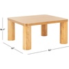 image:imageSAFAVIEH Aldous Square COF1501 Coffee Table 32 W x 32 D x 16 H NaturalNatural