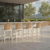 image:imageSAFAVIEH Couture  Outdoor Rosalind 25Inch Counter Stool  Light Grey Cushion amp Beige Aluminum Frame  Woven Back Design Fully Assembled  Ideal for Patio Deck Backyard CPT4019ALight GreyBeige