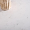 image:imageSAFAVIEH Couture Collection  Alanabella Sand amp White Marble Coffee Table Rectangular Accent Table Modern Design Fully Assembled SFV5552ASandWhite