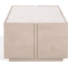 image:imageSAFAVIEH Couture Collection  Alanabella Sand amp White Marble Coffee Table Rectangular Accent Table Modern Design Fully Assembled SFV5552ASandWhite