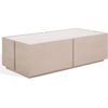 image:imageSAFAVIEH Couture Collection  Alanabella Sand amp White Marble Coffee Table Rectangular Accent Table Modern Design Fully Assembled SFV5552ASandWhite
