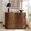 image:imageSAFAVIEH Couture Collection  Jamilah Brown 2Door 2Shelf Marble Top Chest Fully Assembled SFV5775ABrown