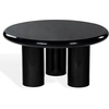 image:imageSAFAVIEH Couture Collection  Lolita Black Concrete Coffee Table Round High Gloss Accent Table Modern Sculptural Design SFV2623ABlack