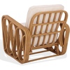 image:imageSAFAVIEH Couture Collection  Malina Natural Rattan Pole amp White Cushion Accent Chair Fully Assembled Woven Lounge Chair for Living Room Bedroom or Sunroom CWK3028ANaturalWhite