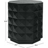 image:imageSAFAVIEH Couture Collection  Patty Black Accent Table Octagonal Side Table Carved Design Fully Assembled SFV7252ABlack
