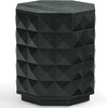 image:imageSAFAVIEH Couture Collection  Patty Black Accent Table Octagonal Side Table Carved Design Fully Assembled SFV7252ABlack