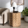 image:imageSAFAVIEH Couture Collection  Patty Black Accent Table Octagonal Side Table Carved Design Fully Assembled SFV7252ANatural