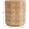 image:imageSAFAVIEH Couture Collection  Patty Black Accent Table Octagonal Side Table Carved Design Fully Assembled SFV7252ANatural
