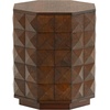 image:imageSAFAVIEH Couture Collection  Patty Black Accent Table Octagonal Side Table Carved Design Fully Assembled SFV7252AWalnut