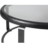 image:imageSAFAVIEH Couture Collection  Tyrese Black Metal Coffee Table Round Clear Glass Top Modern Minimalist Accent Table SFV3005ABlackClear