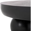 image:imageSAFAVIEH Couture Collection Hayliette Natural Solid Wood Round Coffee TableBlack