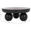 image:imageSAFAVIEH Couture Collection Hayliette Natural Solid Wood Round Coffee TableBlack