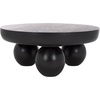 image:imageSAFAVIEH Couture Collection Hayliette Natural Solid Wood Round Coffee TableBlack