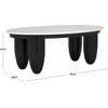 image:imageSAFAVIEH Couture Collection Hobbes Black Solid WoodMarble Top Coffee TableBlackWhite