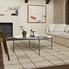 image:imageSAFAVIEH Couture Collection Jessa Silver Metal Oval Coffee Table Fully AssembledSilver