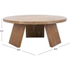 image:imageSAFAVIEH Couture Collection Julianna MidCentury Modern Rustic Oak Round Coffee TableRustic Oak