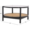 image:imageSAFAVIEH Couture Collection Karyna Natural Solid Wood RattanGlass Coffee TableBlackNatural