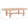 image:imageSAFAVIEH Couture Collection Tabytha Farmhouse Natural Solid Wood Oval Coffee TableNatural