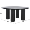 image:imageSAFAVIEH Couture Collection Tylee Black Solid WoodMarble Coffee TableBlackBlack