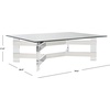image:imageSAFAVIEH Couture Home Collection Eugene SilverClear Acrylic Rectangle Coffee Table
