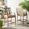 image:imageSAFAVIEH Couture Outdoor Collection San Salvador NaturalBrown 25inch Seat Height Counter Stool Set of 2NaturalBrown