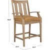 image:imageSAFAVIEH Couture Outdoor Collection San Salvador NaturalBrown 25inch Seat Height Counter Stool Set of 2NaturalBrown