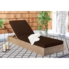 image:imageSAFAVIEH Couture Outdoor Collection Vincent NaturalDark Brown Wood Chaise Lounge ChairNaturalDark Brown