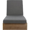 image:imageSAFAVIEH Couture Outdoor Collection Vincent NaturalDark Brown Wood Chaise Lounge ChairNaturalDark Grey