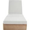image:imageSAFAVIEH Couture Outdoor Collection Vincent NaturalDark Brown Wood Chaise Lounge ChairNaturalWhite