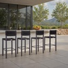 image:imageSAFAVIEH Couture Outdoor Patio Furniture Collection  Romona Tropical Bar Stool Set of 2 Brown Woven Rattan Design 30Inch Fully Assembled CPT4001BBlack