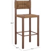 image:imageSAFAVIEH Couture Outdoor Patio Furniture Collection  Romona Tropical Bar Stool Set of 2 Brown Woven Rattan Design 30Inch Fully Assembled CPT4001BBrown