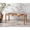 image:imageSAFAVIEH Couture Outdoor Patio Furniture Collection  Romona Tropical Bench Natural Brown Rectangular with Woven Seat Fully Assembled CPT4002ANatural