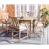 image:imageSAFAVIEH Couture Patio San Salvador 37inch Natural Outdoor Bar Table