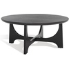 image:imageSAFAVIEH Furniture  Sasha Wood Coffee Table  Medium Oak  Wood  Modern Round Design  Ideal for Living Room Family Room Lounge 40W x 40D x 175H SFV2128CBlack