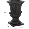 image:imageSAFAVIEH Outdoor  Atlas Brown Magnesium Oxide Urn Planter Pot  WeatherResistant Garden Planter with Drainage Hole for Patio Porch amp Entryway 189 W x 189 D x 248 H PAT5047BBlack