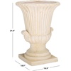 image:imageSAFAVIEH Outdoor  Atlas Brown Magnesium Oxide Urn Planter Pot  WeatherResistant Garden Planter with Drainage Hole for Patio Porch amp Entryway 189 W x 189 D x 248 H PAT5047BOff White