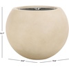 image:imageSAFAVIEH Outdoor  Kenslia Large Sphere Planter Pot  Sage Ficonstone Concrete  Decorative Outdoor Flower Pot for Patio Porch amp Garden 196 W x 196 D x 157 H PAT1519EBeige