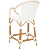 image:imageSAFAVIEH Outdoor Collection California Bistro NavyWhite 26inch Seat Height Counter Stool with Arms Fully AssembledWhite