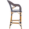 image:imageSAFAVIEH Outdoor Collection California White Bar Stool with Arms Fully AssembledNavy