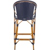 image:imageSAFAVIEH Outdoor Collection California White Bar Stool with Arms Fully AssembledNavy