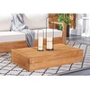 image:imageSAFAVIEH Outdoor Couture Collection Kauai Natural Solid Wood Teak Rectangular Coffee Table CPT1042A