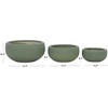 image:imageSAFAVIEH Outdoor Patio Furniture Collection  Anita Beige Planter Pot Set of 3 Fiber Clay Decorative Planters Ribbed Bowl Design Modern Indoor amp Outdoor Accent PAT4602BSET3Green