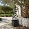 image:imageSAFAVIEH Outdoor Patio Furniture Collection  Caledonia Antique White Iron Trellis Planter Tall WeatherResistant Garden Box PAT5048ABlack